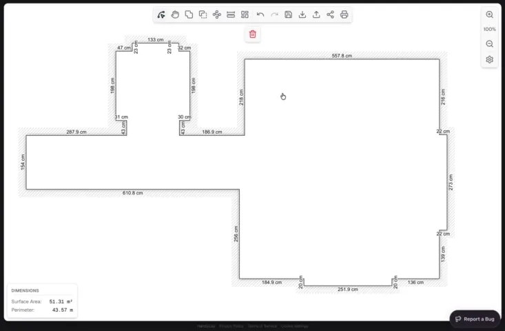 how to add dimensions to walls